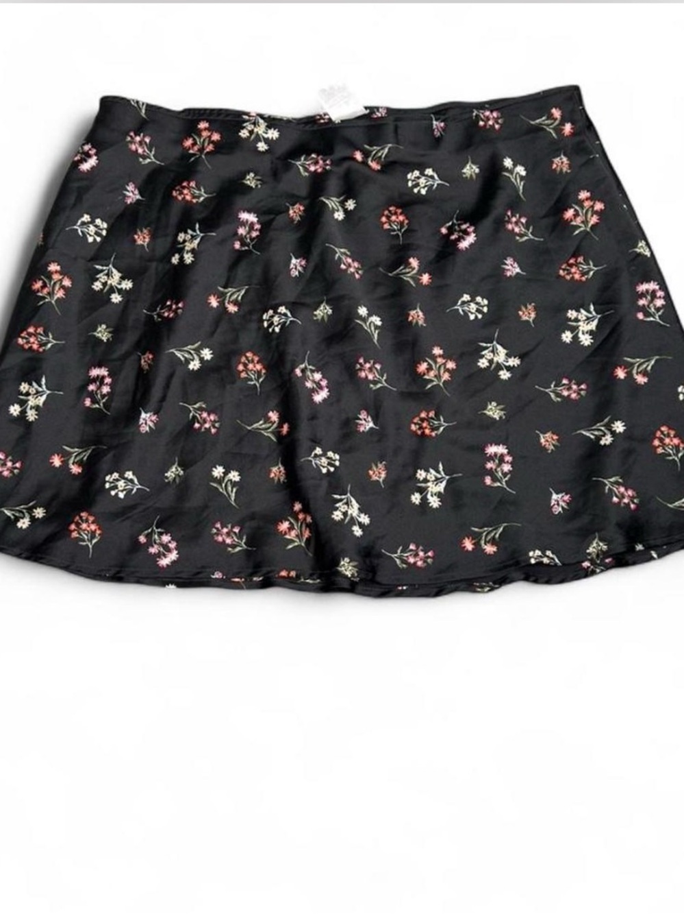 No Boundaries Black Floral Mini Skirt